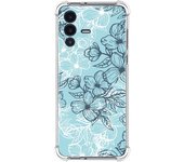 Funda Silicona Antigolpes para Vivo V23 5G diseño Flores 03 Dibujos