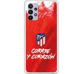 Funda original compatible con Samsung Galaxy A32 5G - Atlético de Madrid Coraje y corazón