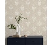Muestra DIN A4 de Papel pintado vinílico lavable de damascos victorianos en relieve con estilo neobarroco - Adamo 682403 de GAULAN
