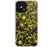 Funda compatible con iPhone 12 Pro Max - Flores Contorno Amarillo