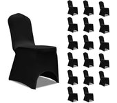 vidaXL 18x Funda Silla Elástica Cubiertas Comedor Boda Muebles Salón Color Burdeos,  Crema,  Negro y mas