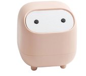 Cubo de basura de oficina con tapa (rosa) -