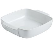 Pyrex Fuente Cuadrada Cerámica 29x24x7cm Blanco Brillo Apto Microondas