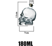 100-750ML Creativity Glass Skull Head Cup Vodka-Shot Whiskey Wine Drinking Bottle Decanter Drinkware Bar Tools Halloween Gifts