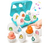 Montessori 3D Eggs Puzzle Toddler Learning Education Math Toys Kids Shape Match Smart Game Easter Gifts for 1 2 3 Year Old