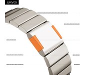 URVOI Link bracelet for Apple Watch Ultra 2 Series 10 9 8 7 6 SE stainless steel strap for iWatch Magnet buckle band 49 46 45 mm