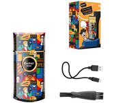 Kemei Uno Cordless Single Foil Shaver StyleCraft Graffiti Professional Lithium ion Razor Super Close Cutting WITH NO IRRITATION