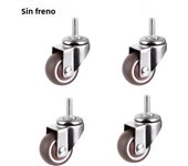 4Pcs Furniture Casters 360° Swivel Universal Heavy Soft Rubber Mute Wheel for Platform Trolley Chair Household Accessories