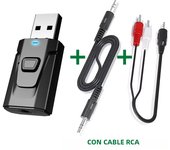 USB Bluetooth 5.4 Audio Transmitter Receiver MIC Wireless Adapter  3.5mm AUX/RCA for TV PC Headphone Home Stereo Car HIFI Music