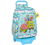 Mochila con Carro Bob Esponja "Stay Positive" 33X42X14Cm (Safta 612291313)