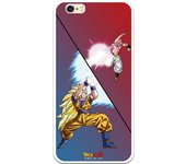 Funda original compatible con iPhone 6 o 6S con un diseño de Dragon Ball Z Goku vs Buu