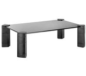 Aisens soporte elevador cristal para monitor/portatil - color negro