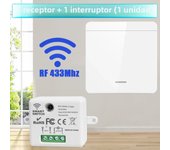 Wireless Light Switch Receiver RF 433MHz Remote Control Light 1/2/3 Gang Wall Panel Switch for LED Light Bulb Chandelier 10A