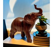 1pc Wildlife Collection Elephant Sculpture Statue - Resin Decor For Home Decoration And Desktop Decoration,Cute Ornament,