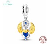 42 Style 925 Sterling Silver Golden Sunflower Charms Butterfly Beads Fit Original Pandora Bracelets DIY Gold Plated Fine Jewelry