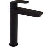 Ramon Soler Grifo de Lavabo Monomando Alto Negro Mate con Sistema S2 de Ahorro de Agua Serie New Fly