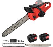 motosierra eléctrica sin escobillas de 16 pulgadas motosierra recargable de litio motosierra de mano para exteriores motosierra de alta potencia para trabajar la madera sierras de tala