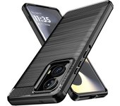 for Motorola Edge 2024 case, Slim Soft TPU Protective Rubber Bumper Cover for Moto Edge 2024 Phone (Black)