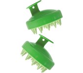 2Pcs Plastic Silicone Salon Massage Comb Hair Washing Comb Bath Comb Easy Foaming Head Massage Brush Hair Shower Brush Home Tool
