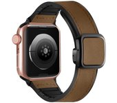 Silicone Strap For Apple Watch Ultra Band 46mm 49mm 44mm 45mm 42mm 41mm Leather Magnetic Bracelet For Apple IWatch 10 9 8 7 6 SE