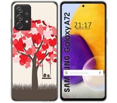 Tumundosmartphone Funda Gel Tpu para Samsung Galaxy A72 diseño Pajaritos Dibujos