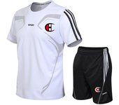 2024 Summer quick drying sports suit breathable men's casual fashion running training suit loose fitting fitness suit