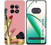 Tumundosmartphone Funda Silicona para Realme 12 5G / 12x 5G diseño Brochas Dibujos