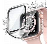 Tempered Glass+cover For Apple Watch 41mm 45mm 44mm 40mm 42mm 38mm PC bumper Screen Protector Case iWatch series 6 5 4 3 se 7 8