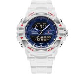 LIGE Sports Brand FOXBOX Mens Digital Wristwatches Fashion Causal Man Watch LED Dual Display 5ATM Waterproof Luminous Relogios