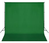 vidaXL Sistema de soporte de telón fondo 600x300 cm verde