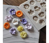 Mini Cute Creative Molds Sunflower Rose Flowers Shape Silicone Mold Cake Different Flower Combinations DIY Chocolate Mould Tools