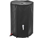 [casa.pro] Tanque para el agua de lluvia - 500D PVC Negro - PVC resistente a la oxidación y a los rayos ultravioletas - Capacidad 250 L