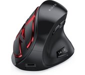 Ergonomic Mouse Wireless Vertical Mouse Rechargeable Optical Mice for Multi-Purpose Bluetooth Mouse Compatible Apple Mac Windows
