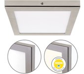 TOLSTOI Placa de superficie 22,5x22,5 18W LED 1080lm 3000K 120° L.22,5xAn.22,5xAl2,3cm Níquel