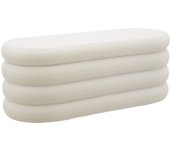 Tectake - Banco almacenaje con asiento ALTU, 110 x 45 x 42 cm, Puff de almacenaje, Tapizado suave, En terciopelo o bouclé, Otomana para guardar mantas o cojines, Soporta hasta 150 kg, Ideal para salón, dormitorio o pasillo