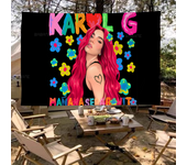 Karol G Female Singer Printed Large Flag Art Science Fiction Room Home Decor Decor Banner