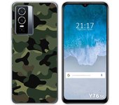 Funda Silicona para Vivo Y76 5G diseño Camuflaje Dibujos