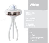 Ventilador eléctrico plegable portátil recargable para cochecito, Enfriador de escritorio con Clip de mano, USB, 12 horas, 2000mAh, nuevo