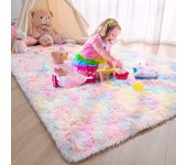 Gray Carpet for Living Room Plush Rug Bed Room Floor Fluffy Mats Anti-slip Home Decor Rugs Soft Velvet Carpets Kids Room Blanket