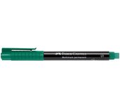 Faber-Castell Multimark - Rotulador Permanente con Goma de Borrar - Verde