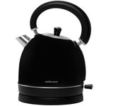 Mellerware - Hervidor de agua eléctrico tetera Spring! Kettle Black 2200W 1.8L, 100ºC Temperatura, Inteligente, Apagado Automático, electrodomésticos de cocina, eléctrica,  calentador rápido, protección seguridad
