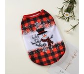 Christmas Dog Clothes For Small Medium Dogs Cats Xmas Deer Snowman Print Puppy T-shirt Pug Vest Coat Chihuahua Pug Pet Costumes