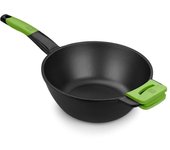 Bra - Wok Prior, De 24 a 28 cm, Con o Sin Asa, Robusto, Revestimiento Antiadherente, Apto Inducción, Profesional