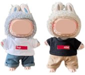 Conjunto de ropa para muñeca Labubu, camisetas y pantalones cortos estilo urbano