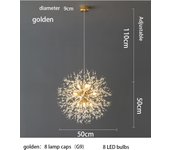 Modern Sky Star Fireball Crystal Pendant LED Lighting Dandelion Restaurant, Living Room Pendant, Bar Art Danish Luminaire
