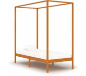 vidaXL Cama con dosel sin colchón madera maciza marrón miel 100x200 cm