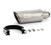 Motorcycle Exhaust Pipe with Free Logo Sticker Slip-on Muffler Escape Moto for Yamaha FZ6 R3 Ninja 400 CBR650R GSXR 600 Duke 125