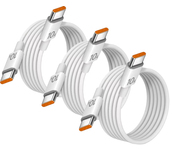 NNBILI 3Pcs Universal 120W 10A Fast Charger PD Dual Type C Quick Charging Cable Data Wire Cord For iPhone 15 16 Samsung HUAWEI