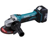 Radial: Miniamoladora LXT® angular a bateria con Limitador de corriente y Sistema anti-restart 18V 115mm. DGA452RME Makita