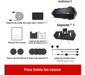 Motorcycle Helmet Intercom Recharge AI 500m Bluetooth 5.4 Waterproof IPX6 CVC Motorcycle  Wireless Earphone Hands Free Intercom